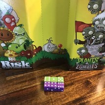 Risk Plants vs Zombies Game - 6 REPLACEMENT DICE - purple and green - Pa... - £7.65 GBP