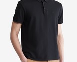 Calvin Klein Men&#39;s Cotton Blend Stretch Pique Solid Polo Black-2XL - $29.99