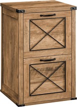 The Honey Brown Uofc048T41 Vasagle File Cabinet Is A Modern Farmhouse Style - £101.79 GBP