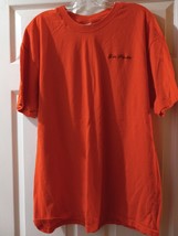 Hanes Lake Paradise Embroided T Shirt Adult Size XL Orange - £8.59 GBP