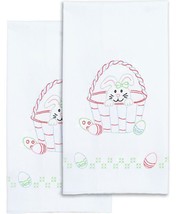 DIY Jack Dempsey Easter Bunny Basket Eggs Stamped Cross Stitch Hand Towel Kit - £13.54 GBP