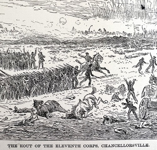 Route Of 11th Corps Chancellorsville Civil War 1882 Victorian Military A... - $19.99