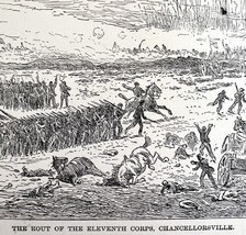 Route Of 11th Corps Chancellorsville Civil War 1882 Victorian Military A... - $19.99