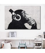 Monkey Listening to Music DJ 1 piece canvas Wall Art Picture Home Decor ... - £14.90 GBP