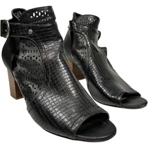 Wear.Ever womens Sasha Black Laser Cut Peep Toe Heeled Sandal AG-F17 siz... - $27.55