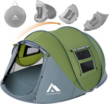 Family Tents For Camping, Hiking, And Travel That Are 4 Person Easy Pop Up Tent - £88.38 GBP