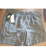 Original Use fleece short elastic &amp; tie 6inseam 3 Pocket Paris Green Cho... - $20.36 CAD