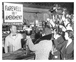 Farewell 18TH Amendment Celebration Bar End Of Prohibition 8X10 Photo - $11.32