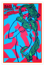Spanish movie Poster 4 film&quot;Under VIRGO Sign&quot;Venus art in blue reds.Botticelli. - £12.89 GBP