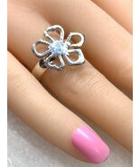 Sterling Silver 925 Flower Ring Size 7.75 - $42.26