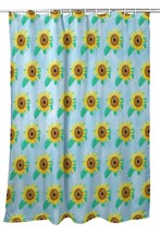 Betsy Drake Sunflower Tiled Shower Curtain - £77.16 GBP