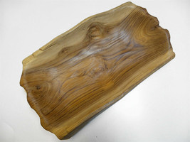 Enrico Medium Driftwood Platter Solid Rich Teak Wood Hand Carved serving tray - £38.93 GBP