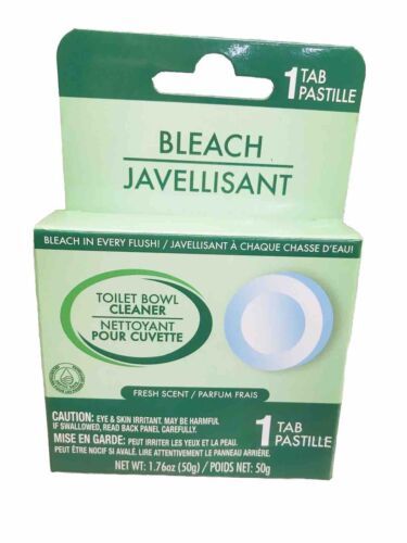 Bleach Toilet Bowl Cleaner Fresh Clean Scent 1 Tablet Septic Safe - $9.78