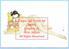 Picture Postcard Varga Girl Nude Pin Up 1995 Vintage Postcard New unused - £7.85 GBP