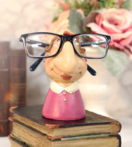 Dear Mom Mother In Pink Novelty Gift Whimsical Eyeglass Spectacle Holder Statue - £15.71 GBP