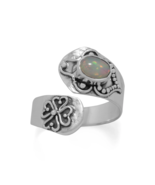 Oxidized Ethiopian Opal Wrap Ring - $125.00