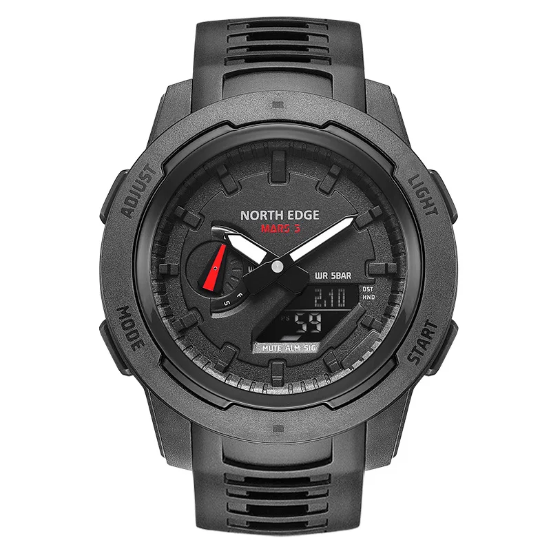 Outdoor Sports Watch For Men Carbon Fiber Case Multifunctional Time Stop... - $50.20