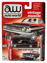 Auto World 1964 &#39;64 Ford Galaxie 500XL Burgundy Car Vintage Muscle Dieca... - £21.78 GBP