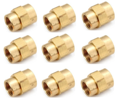 Reducer Coupling 1/4 &quot; FPT X 1/8 &quot; FPT Lead-Free Yellow Brass - JMF (9-P... - $10.09