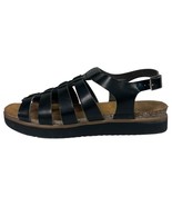London Underground Sandals Womens 10M Black Raven Strappy Comfort Casual... - $473.62 MXN