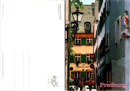 Germany Freiburg i. Breisgau Butter Alley Deutschen Haus Leder Rees VTG Postcard - £7.49 GBP