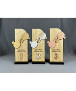3 Piece Trophy Set/ 1st, 2nd, &amp; 3rd Trophies/ Table Tennis/ Tennis Trophy/ - £105.01 GBP
