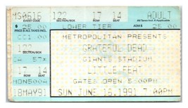 Grateful Dead Konzert Ticket Stumpf Juni 16 1991 East Rutherford Neu Jersey - £41.88 GBP