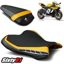 Yamaha R1 Seat Covers 2015-2021 2022 Black Yellow Luimoto Front Rear Anniversary - £297.70 GBP