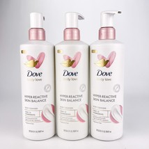 Dove Body Love Hyper Reactive Skin Balance Body Wash Cleanser 17.5oz Lot Of 3 - £28.48 GBP