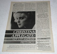 Christina Applegate Tiger Beat Star Magazine Article Clipping Vintage Oct. 1987 - £10.18 GBP