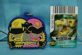 TV Asahi Tensou Sentai Goseiger Rubber Plate Figure Strap Gosei Yellow Pink - $34.99