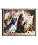 32x26 THREE KINGS Wise Men Jesus Christ Religious Holiday Tapestry Wall ... - £64.21 GBP