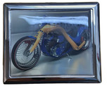 Cigarette Case Motorcycle Colored Cover Latched Metal NEW - $8.38