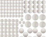 126 Pack Craft Foam Balls, 5 Sizes Including 1-2.4 Inches, Polystyrene S... - $31.99