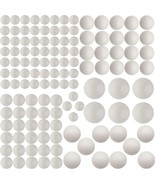 126 Pack Craft Foam Balls, 5 Sizes Including 1-2.4 Inches, Polystyrene S... - £25.17 GBP