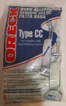8-Pack Oreck Cc Hypo-Allergenic Celoc Vacuum Filter Bags Cc - CCPK8DW New - £10.68 GBP