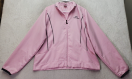 New Balance Windbreaker Jackets Women Small Pink Mesh Lined Long Sleeve ... - $18.46