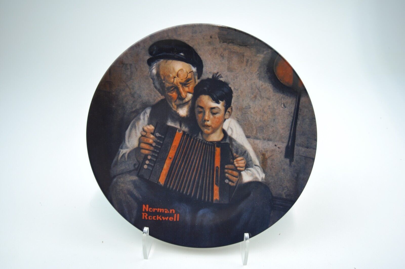 Edwin M. Knowles Norman Rockwell Decorative Plate 1981 The Music Maker - $15.99