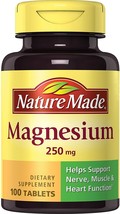 Nature Made Magnesium 250 mg Tablets 100 ea (Pack of 5) - £42.36 GBP