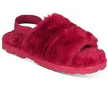 Inc International Concepts Men&#39;s Faux-Fur Slippers in Red-M 8-9 - $19.99