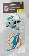 NFL Miami Dolphins Double Perfect Cut Decals Logo on 4&quot;x8&quot; by WinCraft - $12.99
