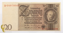 1929 Germany 20 Mark (XF+) Extremely Fine Plus Condition - $49.90