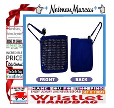 ? NEIMAN MARCUS ➕? PURSE Studded Bling WRISTLET Bag Suede CLUTCH ?BUY NOW❗? - $49.00