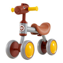 Baby Balance Bike No Pedal 4-Wheel Bicycle-Brown - $69.57