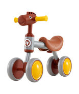 Baby Balance Bike No Pedal 4-Wheel Bicycle-Brown - $69.57