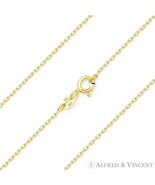 1mm Anchor Cable Link .925 Sterling Silver 14k Yellow Gold-Plated Chain ... - $14.15+