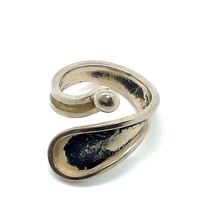 Vintage Sterling Silver Signed 925 Delfino Taxco Mexico Modern Bypass Ring 8 1/2 - £38.76 GBP