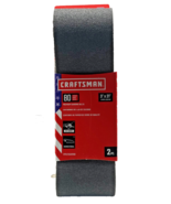 2 Pack Craftsman CMXZXGA9106 3x21&quot; Sanding Belts 80 Grit Medium Bidirect... - $15.83