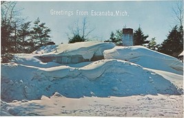 Vintage Post Card, Greetings from Escanaba, Michigan - £7.86 GBP