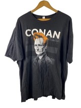 Conan Obrien T Shirt Size 2XL Mens Black Late Night Talk Show Host Comed... - £36.49 GBP